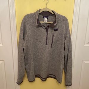 Patagonia Heather Gray Fleece Pullover 1/4 Zip